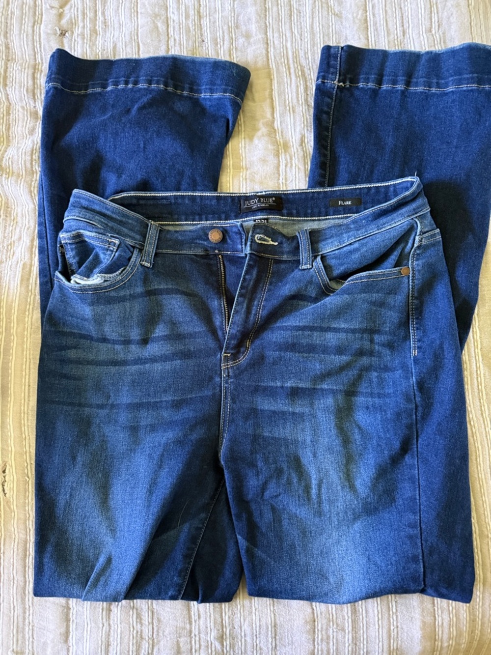 Judy Blue Indigo Flare Wide-Leg Jeans